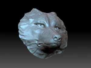 The wolf muzzle 3D Print Model