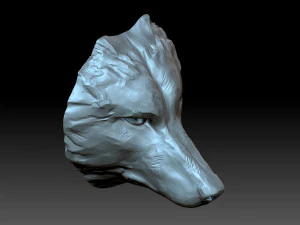 The wolf muzzle 3D Print Model