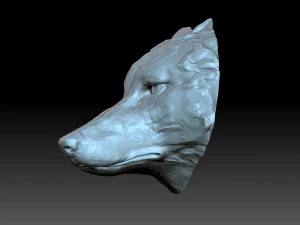 The wolf muzzle 3D Print Model