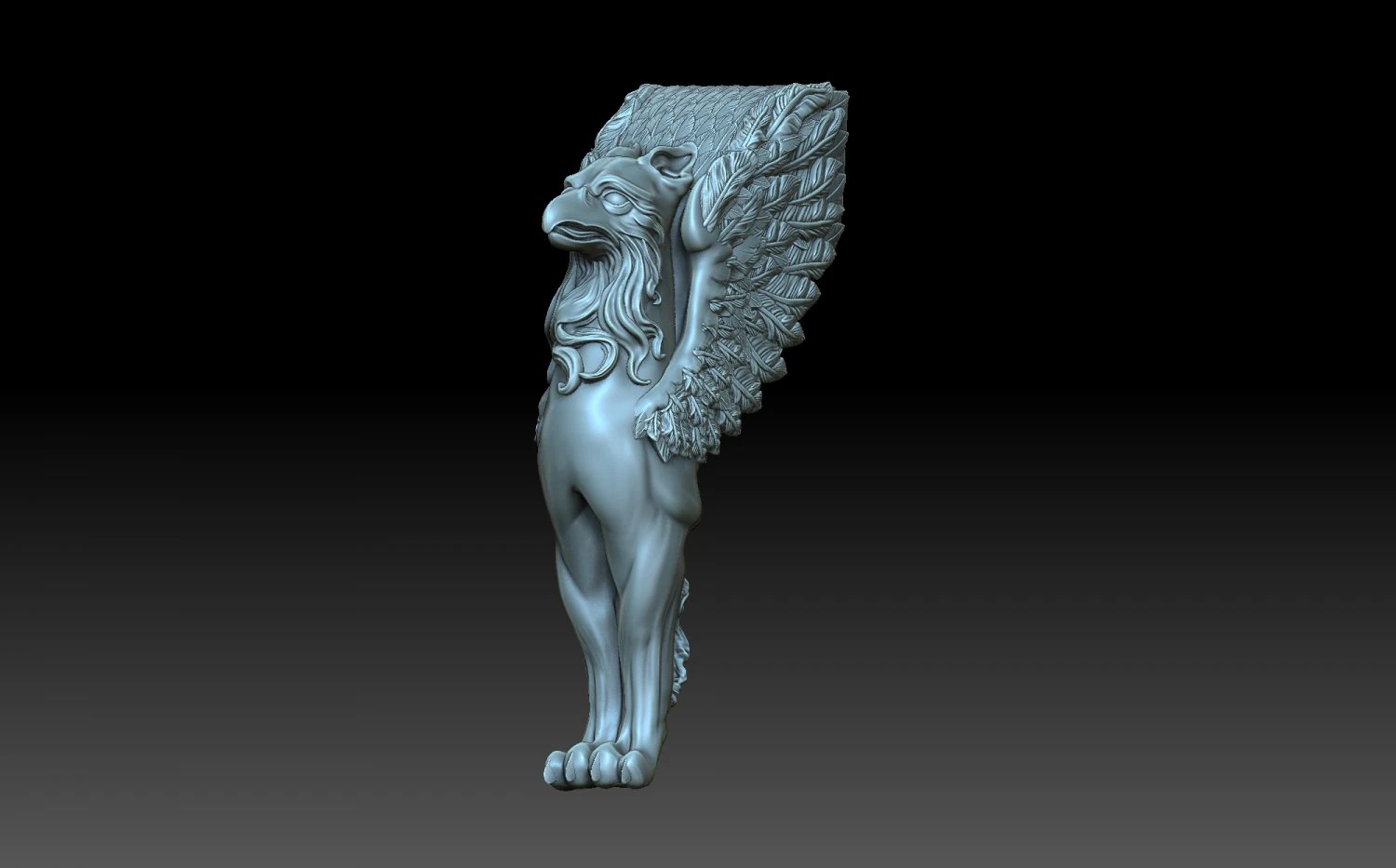 Gryphon 3D Print Model .c4d .max .obj .3ds .fbx .stl .blend