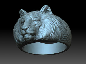 Head Tiger ring 3D Baskı Modeli