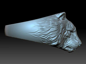 Head Tiger ring 3D Print Model