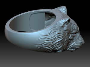 Head Tiger ring 3Dプリントモデル