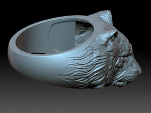 Head Tiger ring 3D Print Model