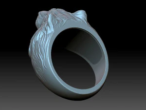 Head Tiger ring 3D Print Model