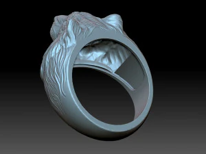 Head Tiger ring 3D Print Model