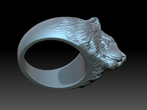 Head Tiger ring 3D Print Model