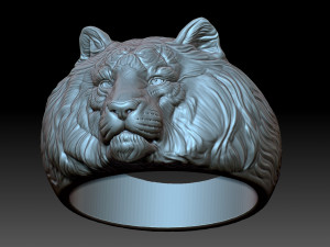 Head Tiger ring 3Dプリントモデル