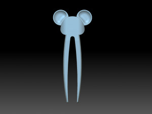 Mickey mouse hairpin 3D Print Models