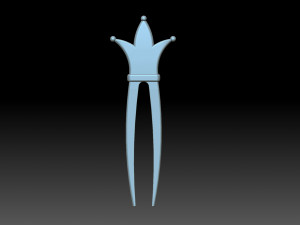 Crown hairpin 3D Print Model