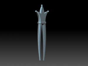 Crown hairpin 3D Baskı Modeli