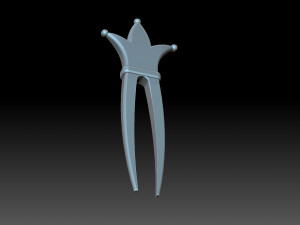 Crown hairpin 3D Baskı Modeli