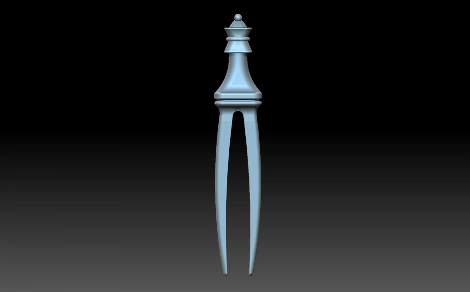 The queen hairpin 3D Print Model .c4d .max .obj .3ds .fbx .stl .blend 