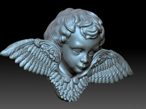 Angel head 3D 프린트 모델