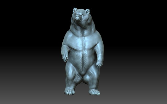 Bear Model do druku 3D .c4d .max .obj .3ds .fbx .stl .blend 