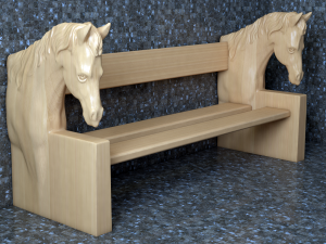 Horse bench 3D Print Model