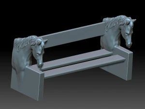 Horse bench 3D Print Model