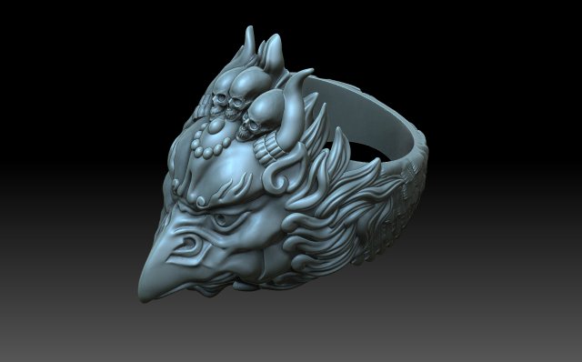 Bird Ring 3D Принт Модель .c4d .max .obj .3ds .fbx .stl .blend 