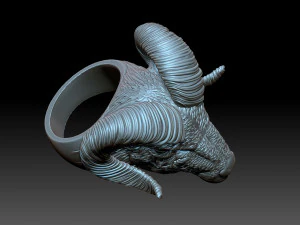 Ram Ring 3D Print Model