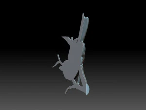 A bird on a branch 3D Print Model