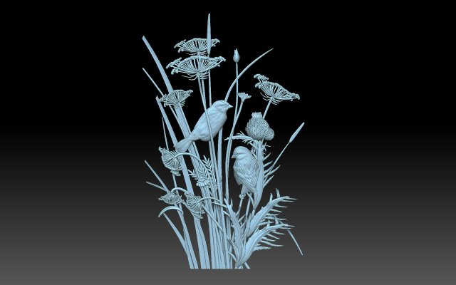 Birds 3D Print Model .c4d .max .obj .3ds .fbx .stl .blend 