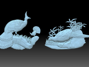 Peacocks Modelo de impresión 3D