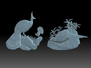 Peacocks 3D Print Model