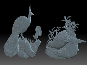 Peacocks 3D Принт Модель