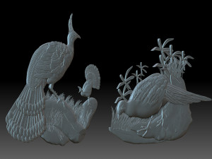 Peacocks 3D Принт Модель