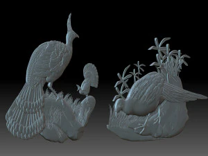 Peacocks 3D Print Model