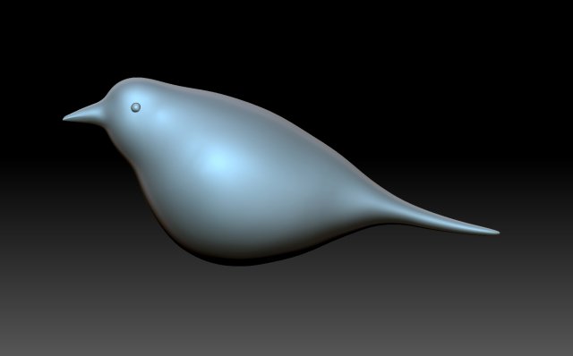 Bird Figurine 3D Print Model .c4d .max .obj .3ds .fbx .stl .blend 