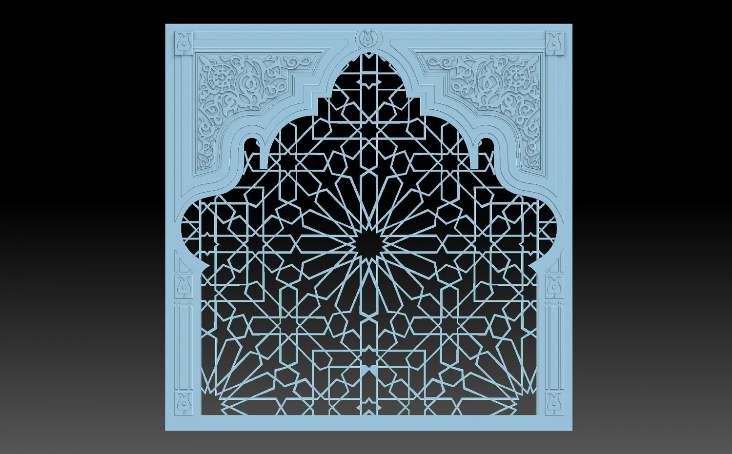 Decorative panel 3D Print Model .c4d .max .obj .3ds .fbx .stl .blend 