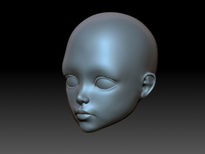 Doll head 3D 프린트 모델