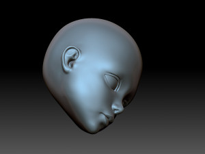 Doll head 3D 프린트 모델