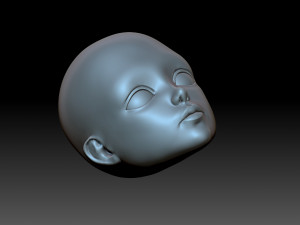 Doll head 3D 프린트 모델