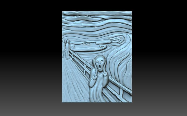Edvard Munch Creek 3D Print Model .c4d .max .obj .3ds .fbx .stl .blend 