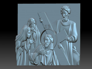 Jesus carries the cross 3D Baskı Modeli