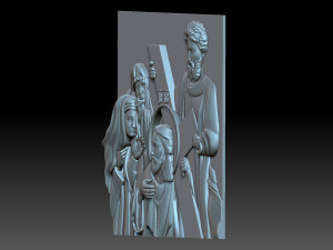 Jesus carries the cross 3D Baskı Modeli