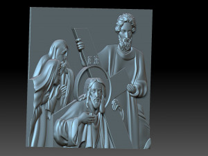 Jesus carries the cross 3D Baskı Modeli