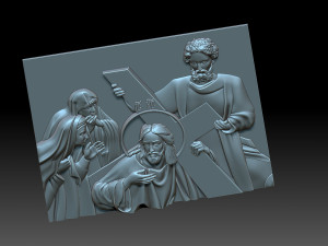 Jesus carries the cross 3D Baskı Modeli