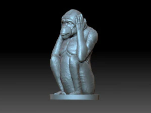 Monkey don t hear 3D Print Model