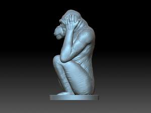 Monkey don t hear 3D Принт Модель