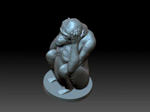 Monkey don t hear 3D Print Model