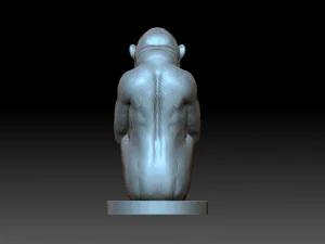 Monkey with his eyes closed 3D Print Model