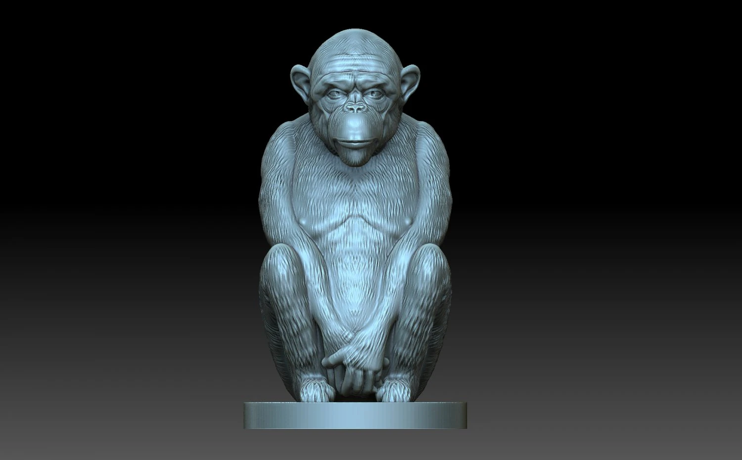 Monkey figurine 3D Print Model .c4d .max .obj .3ds .fbx .stl .blend 