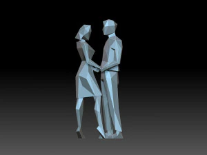 Um casal de amantes Modelo de Impressão 3D
