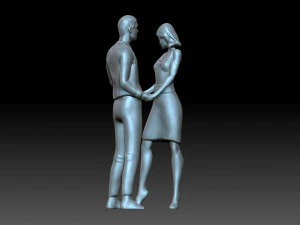 Casal Modelo de Impressão 3D