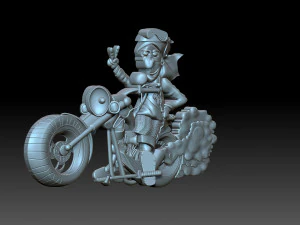 Granny biker 3D Print Model