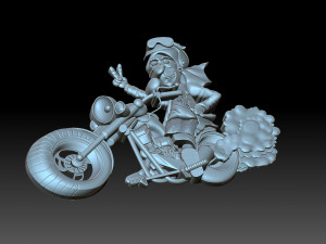 Granny biker 3D Принт Модель