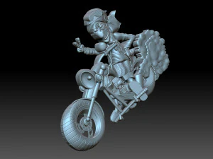Granny biker 3D Print Model